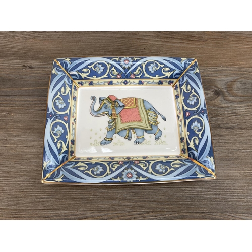 407 - Four pieces of Wedgwood china to include Ralph Lauren Polo Bear rectangular dish, Lion & Stone recta... 