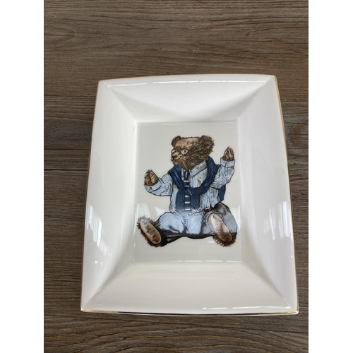 407 - Four pieces of Wedgwood china to include Ralph Lauren Polo Bear rectangular dish, Lion & Stone recta... 