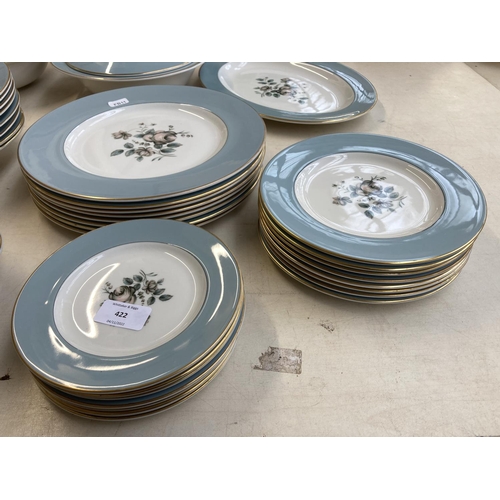 422 - A collection of Royal Doulton Rose Elegans English translucent china to include four tureens, gravy ... 