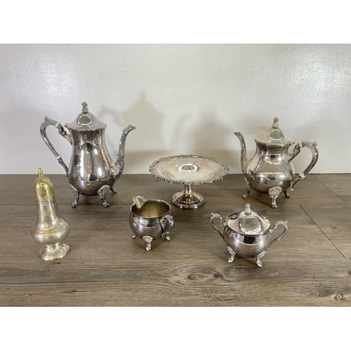 423 - A collection of metalware to include an embossed brass nautical design coal scuttle - approx. 35cm h... 