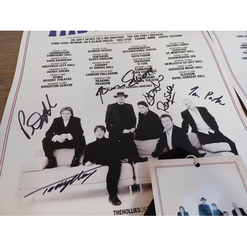 862 - A collection of concert and show souvenirs to include two signed The Hollies 60th anniversary tour p... 