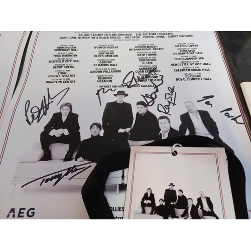 862 - A collection of concert and show souvenirs to include two signed The Hollies 60th anniversary tour p... 