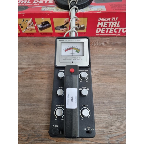 864 - A boxed Micronta Deluxe Very Low Frequency metal detector