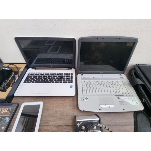 866 - A collection of items to include Samsung tablet, Nokia smart phone, HP and Acer laptops, Xbox One S ... 