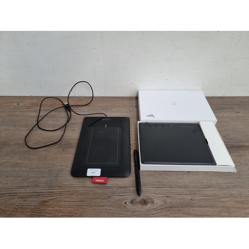 876 - Two graphics tablets, one Bamboo Pen CTL-460 and one boxed Gaomon S620