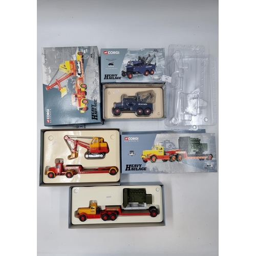 527 - Three boxed Corgi and Corgi Classics Heavy Haulage diecast model vehicles comprising 55501 Elliotts ... 