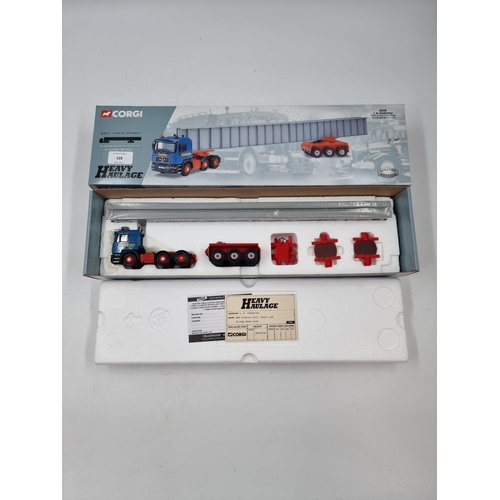 528 - A boxed Corgi 76802 I.R. Dunkerley MAN tractor unit Bogie and Bridge Beam Loader limited edition die... 