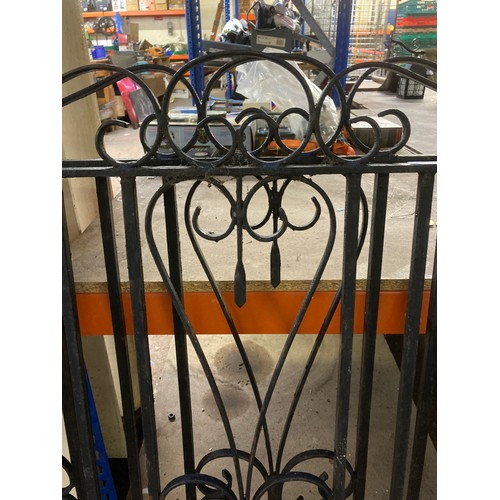 203 - A pair of Victorian style cast iron garden gates with fittings - approx. 109cm high x 115cm wide