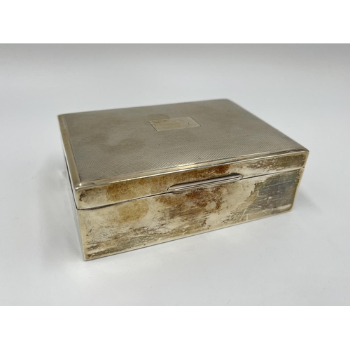 1249 - A Viner's Ltd hallmarked Sheffield silver cigarette box, dated 1959 - approx. gross weight 314 grams... 