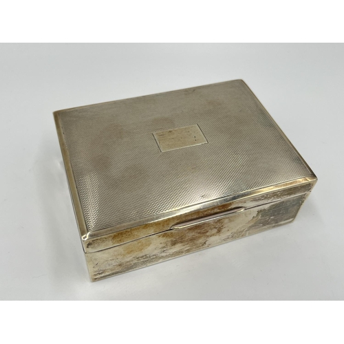 1249 - A Viner's Ltd hallmarked Sheffield silver cigarette box, dated 1959 - approx. gross weight 314 grams... 