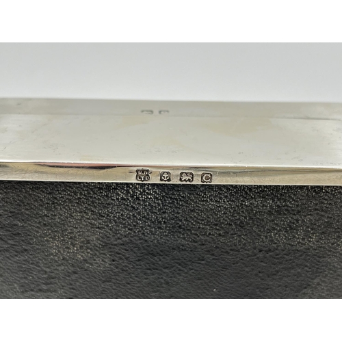 1254 - A William Neale & Son hallmarked Birmingham silver presentation cigarette box, dated 1927 - approx. ... 