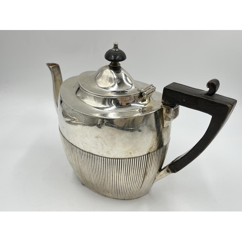 1255 - A James Dixon & Sons Ltd hallmarked Sheffield silver teapot, dated 1890 - approx. gross weight 550 g... 