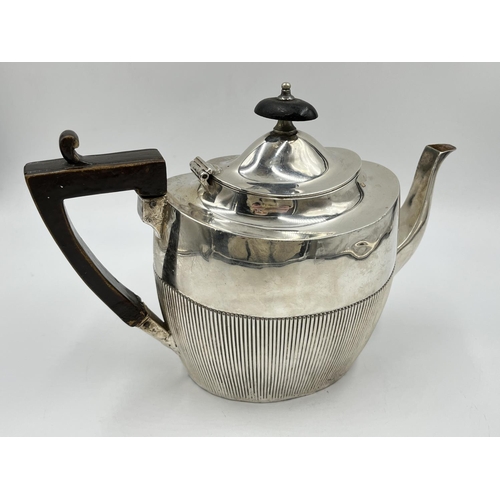 1255 - A James Dixon & Sons Ltd hallmarked Sheffield silver teapot, dated 1890 - approx. gross weight 550 g... 