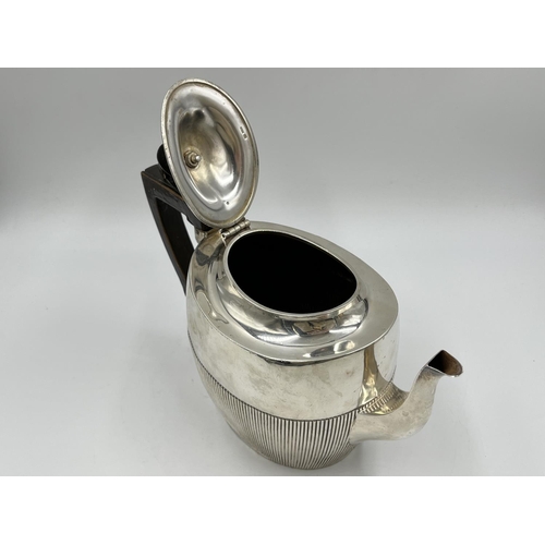 1255 - A James Dixon & Sons Ltd hallmarked Sheffield silver teapot, dated 1890 - approx. gross weight 550 g... 