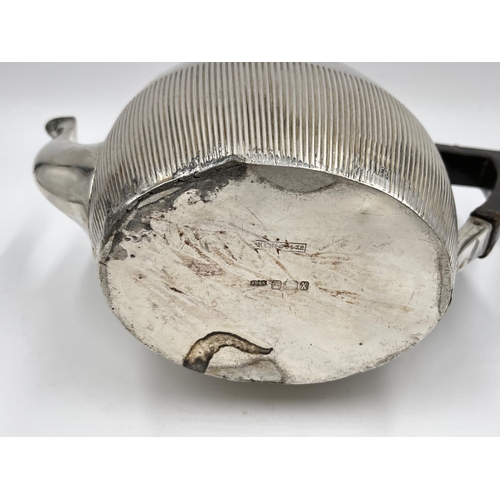 1255 - A James Dixon & Sons Ltd hallmarked Sheffield silver teapot, dated 1890 - approx. gross weight 550 g... 