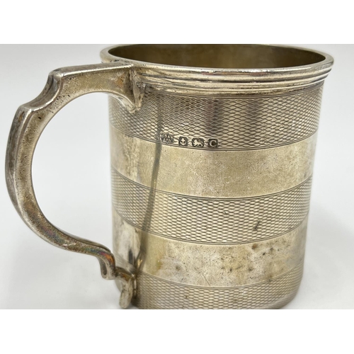 1260 - A hallmarked Birmingham silver christening mug, dated 1927 - approx. gross weight 122 grams