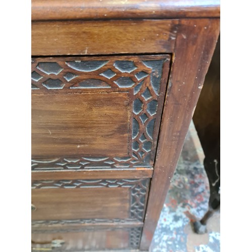 1 - An early 20th century Georgian style mahogany linen press - approx. 198.5cm high x 112cm wide x 51cm... 