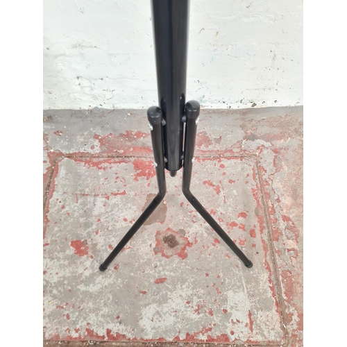 119 - A mid 20th century style black metal coat stand - approx. 172cm high