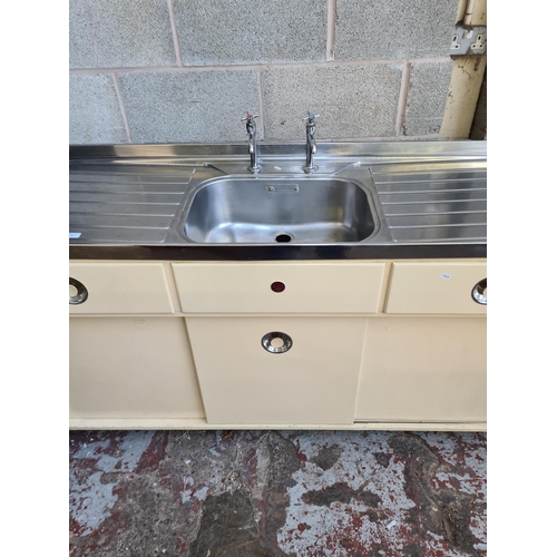 145 - A 1950s Elizabeth Anne kitchen sink unit - approx. 95cm high x 160cm wide x 53cm deep