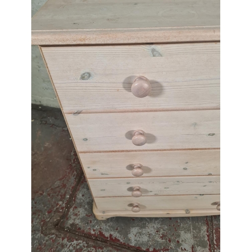 4 - A modern painted pine chest of five drawers - approx. 98cm high x 81cm wide x 40cm deep