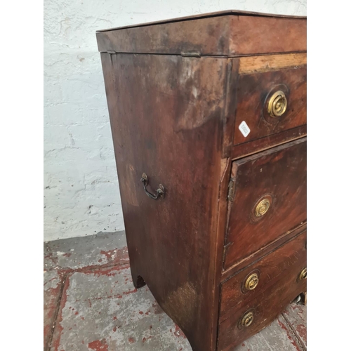 42 - A Regency mahogany gentleman's washstand - approx. 80cm high x 90cm wide when extended x 44cm deep