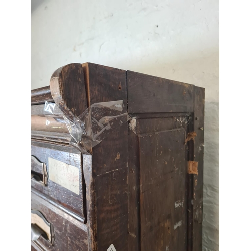 43 - An early 20th century oak thirty drawer haberdashery cabinet - approx. 180cm high x 104cm wide x 41c... 