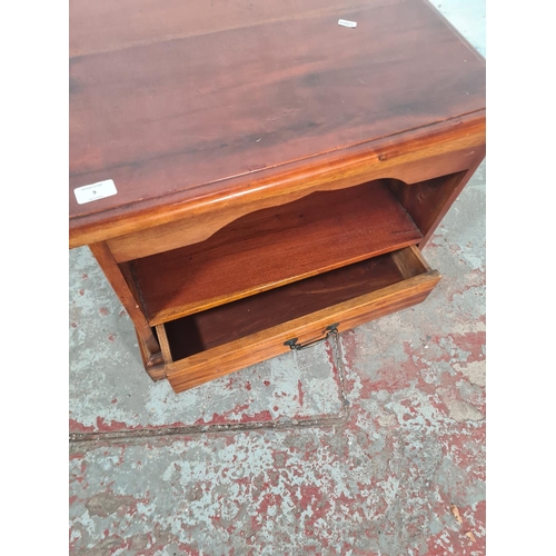 9 - An Ancient Mariner mahogany bedside cabinet with lower drawer - approx. 50cm high x 59cm wide x 44cm... 