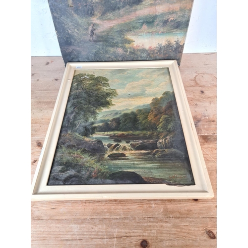 169 - Two 19th century oils on canvas, one signed C. W. Clifton