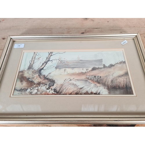 170 - A framed Gordon Dale watercolour - approx. 52cm wide x 32cm high