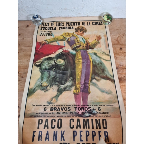 184 - A 1970s 'El Cordobes' Spanish Bullfighter poster - approx. 97cm x 53cm