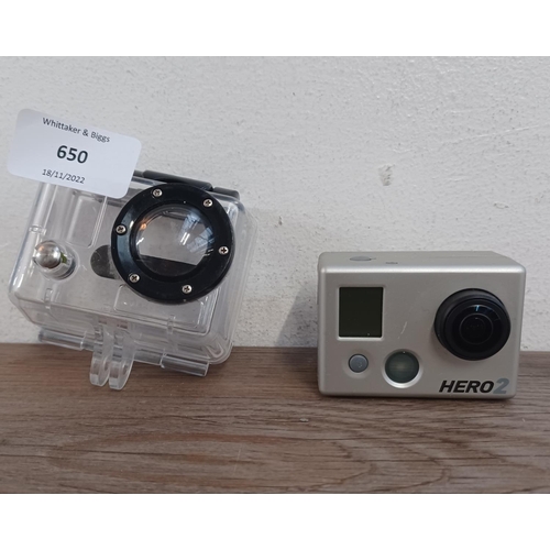 650 - A waterproof cased GoPro Hero 2 action camera