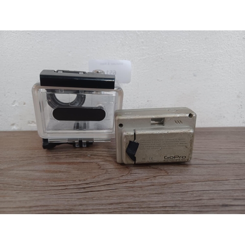 651 - A waterproof cased GoPro Hero action camera