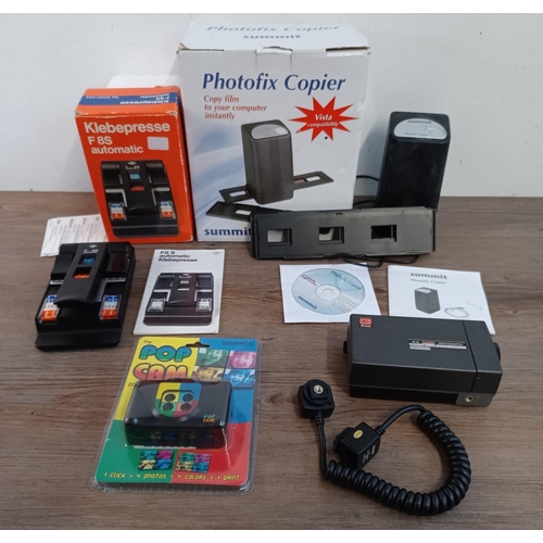 658 - Five items to include boxed Kleberpresse F8S automatic Super8 film splicer with instruction manual, ... 