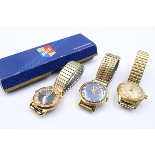 1136 - Three vintage men's wristwatches to include Oris, Ardath etc.