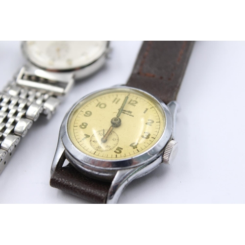 1139 - Four vintage mechanical men's wristwatches to include Junghans, Rodia etc.