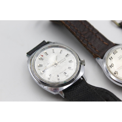 1140 - Four vintage men's wristwatches to include Caravelle by Bulova, Astral etc.