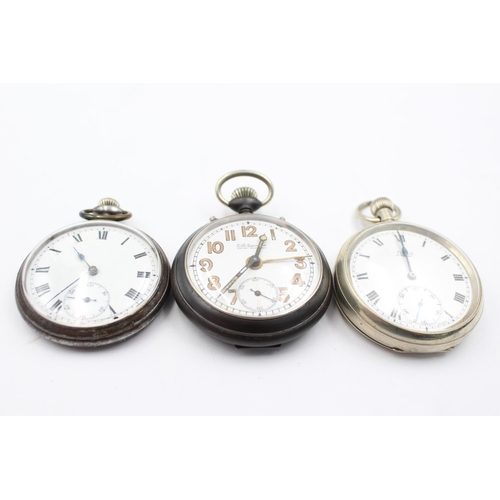 1159 - Three vintage mechanical pocket watches, one Limit, one E.B Meyrowitz and one other