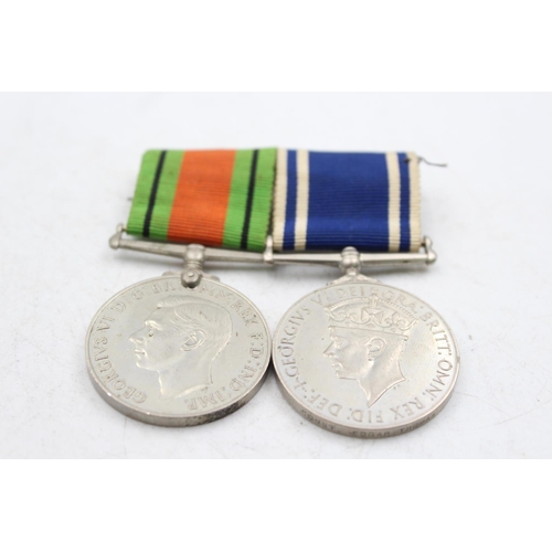 1179 - Two George VI mounted medals, one Police Exemplary Service awarded to Constable Edgar Thomas and one... 