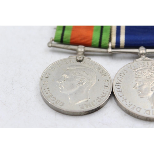 1179 - Two George VI mounted medals, one Police Exemplary Service awarded to Constable Edgar Thomas and one... 