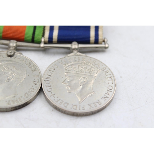 1179 - Two George VI mounted medals, one Police Exemplary Service awarded to Constable Edgar Thomas and one... 