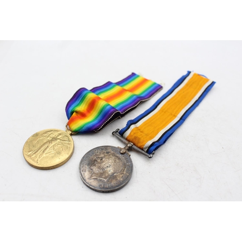 1183 - A WWI medal pair with original ribbons awarded to 58298 PTE R. Jones - Cheshire Regiment