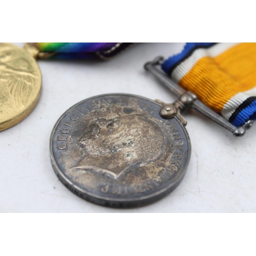 1183 - A WWI medal pair with original ribbons awarded to 58298 PTE R. Jones - Cheshire Regiment