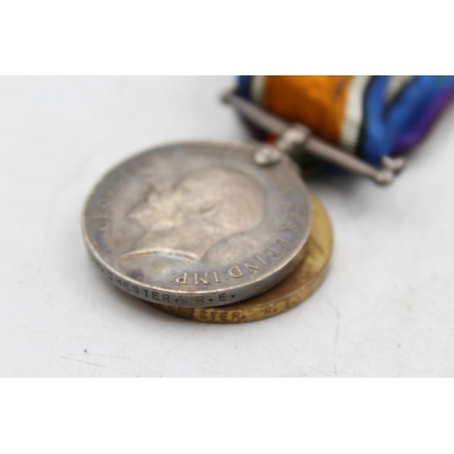 1186 - A WWI medal pair with original ribbons awarded to 275788 SPR R. H Chester R.E