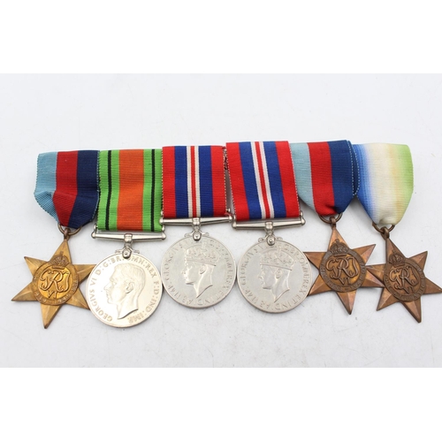 1187 - Two WWII mounted medal groups to include the Atlantic Star, the 1939-1945 Star etc.