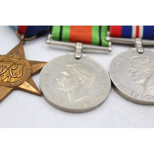 1187 - Two WWII mounted medal groups to include the Atlantic Star, the 1939-1945 Star etc.