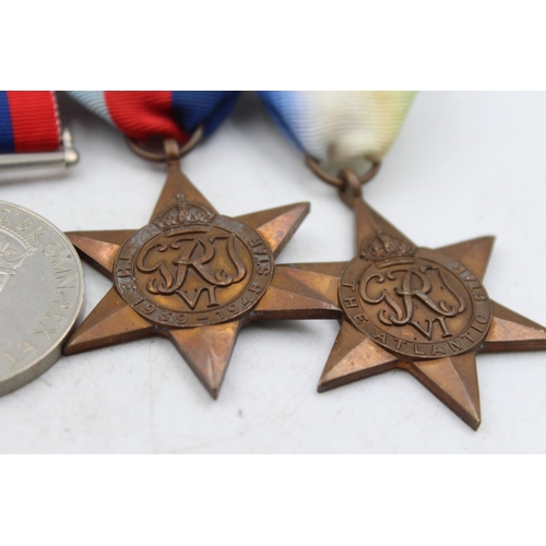 1187 - Two WWII mounted medal groups to include the Atlantic Star, the 1939-1945 Star etc.