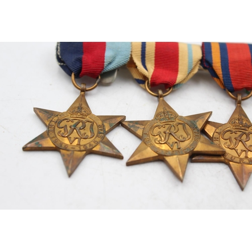 1188 - A WWII mounted medal group to include the Africa Star, the Burma Star etc.