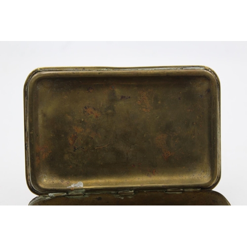 1191 - A WWI brass Princess Mary Christmas tin - approx. 13cm x 8.5cm