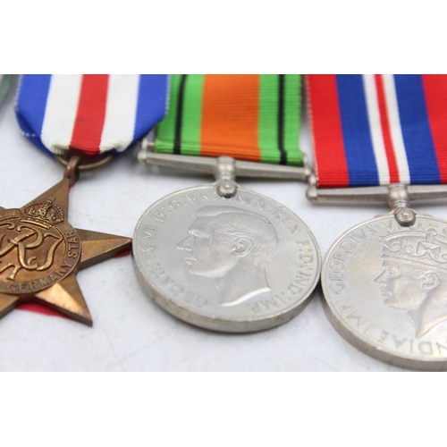 1194 - A WWII mounted medal group to include the France and Germany Star, the 1939-1945 Star etc.