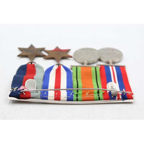 1194 - A WWII mounted medal group to include the France and Germany Star, the 1939-1945 Star etc.